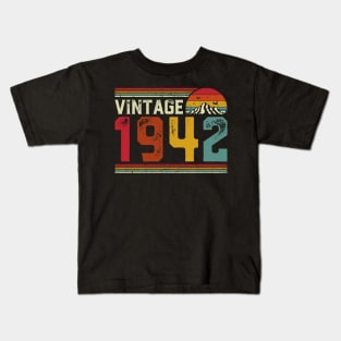 Vintage 1942 Birthday Gift Retro Style Kids T-Shirt